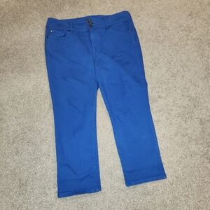 Torrid Blue Ankle Cropped Pants